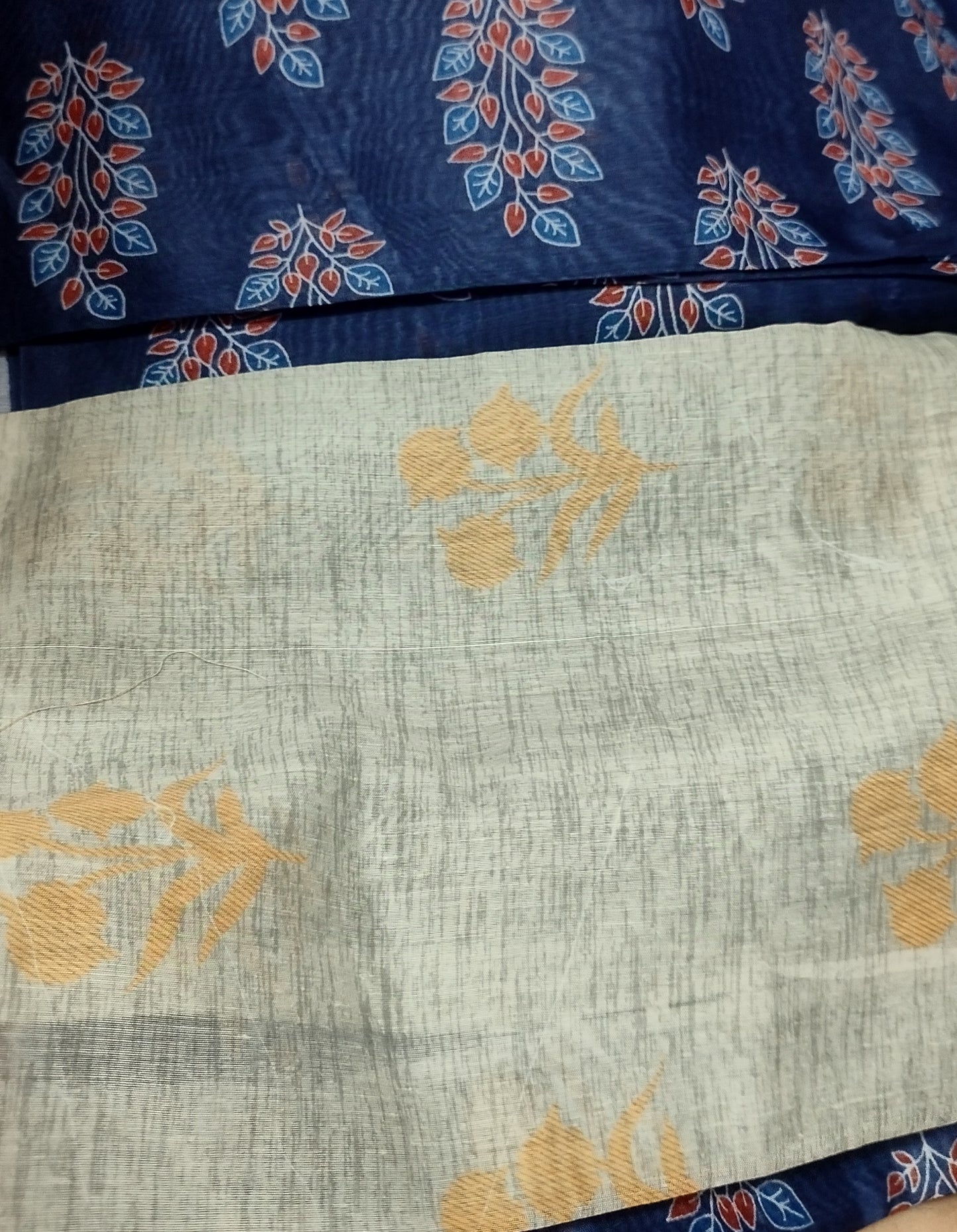 Royal blue Chanderi saree