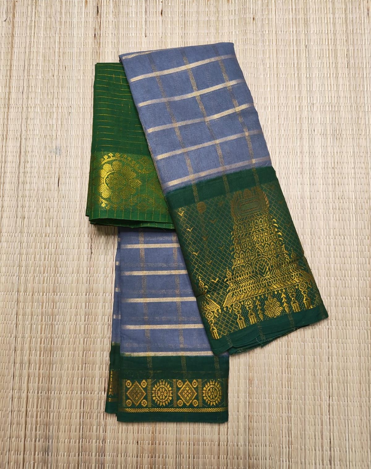 Sungudi meenakshi gopuram zari border 